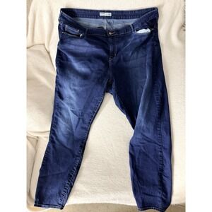 Signature Gold Levi Strauss Jeans Womens 24M W37 L30 Mid-Rise Skinny Dark Blue
